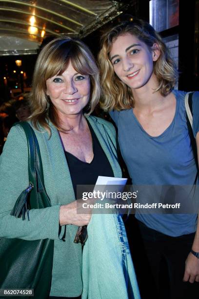 Eve Gelin and her daughter attend the "Knock" Paris Premiere at Cinema UGC Normandie on October 16, 2017 in Paris, France.