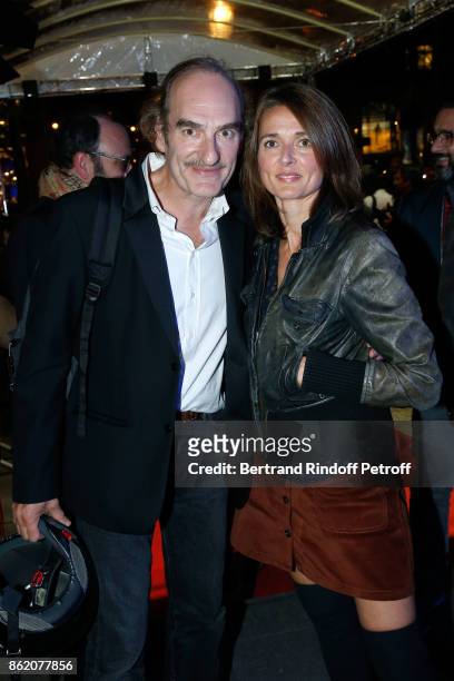 Actor of the movie Michel Vuillermoz and his companion actress Laurence Colussi attend the "Knock" Paris Premiere at Cinema UGC Normandie on October...