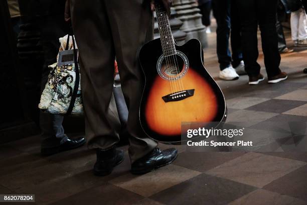 Homeless man pauses inside of Trinity Church, a congregation known for its long-held commitment to social justice on October 16, 2017 in New York...