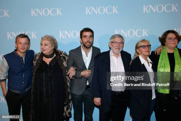 Actors of the movie Alex Lutz, Christine Murillo, Sebastien Castro, Yves Pignot, Helene Vincent and Director of the movie Lorraine Levy attend the...