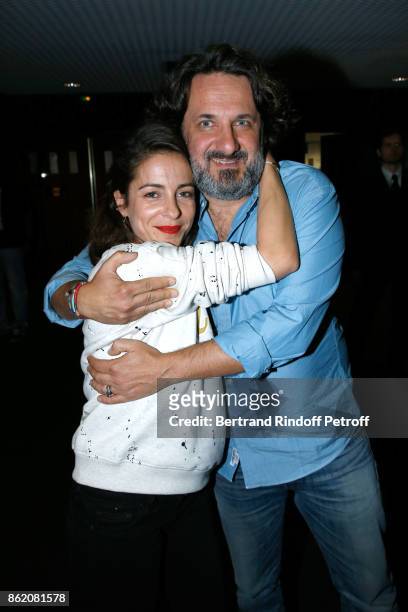 Co-producer of the movie Olivier Delbosc and guest attend the "Knock" Paris Premiere at Cinema UGC Normandie on October 16, 2017 in Paris, France.