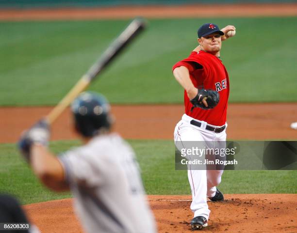 Jon Lester the Boston Red Sox throws against the New York Yankees at Fenway Park, April 24 in Boston, Massachusetts.