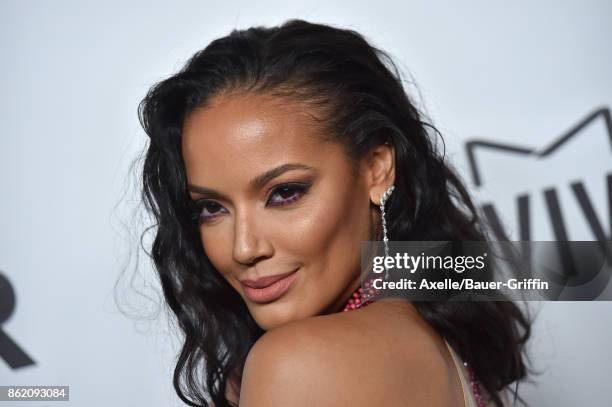 Model Selita Ebanks arrives at amfAR Los Angeles 2017 at Ron Burkle's Green Acres Estate on October 13, 2017 in Beverly Hills, California.