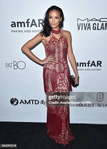 Model Selita Ebanks arrives at amfAR Los Angeles 2017 at Ron Burkle's Green Acres Estate on October 13, 2017 in Beverly Hills, California.