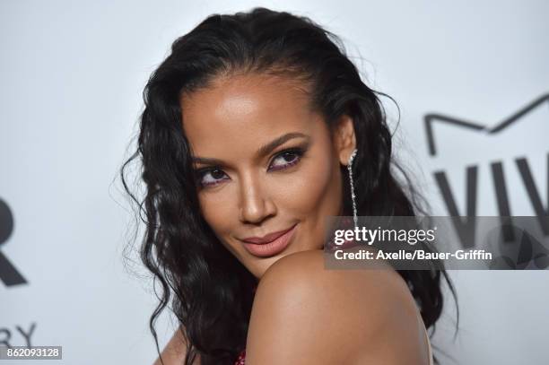 Model Selita Ebanks arrives at amfAR Los Angeles 2017 at Ron Burkle's Green Acres Estate on October 13, 2017 in Beverly Hills, California.