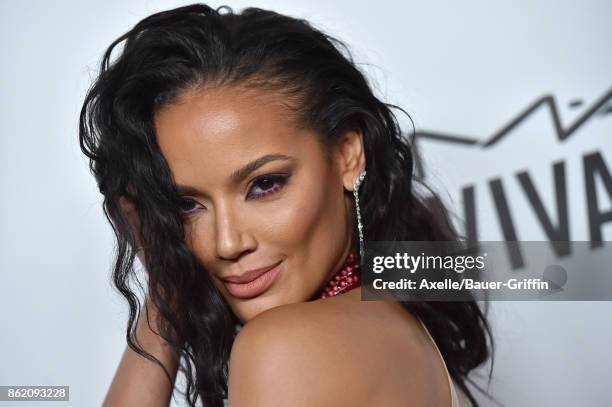 Model Selita Ebanks arrives at amfAR Los Angeles 2017 at Ron Burkle's Green Acres Estate on October 13, 2017 in Beverly Hills, California.