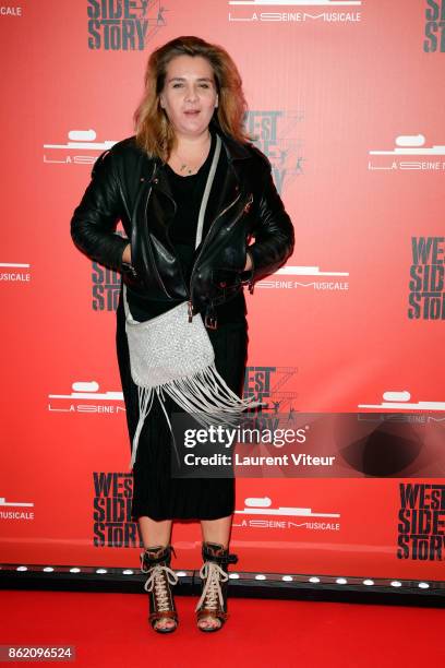 Marie-Amelie Seigner attends "West Side Story" at La Seine Musicale on October 16, 2017 in Boulogne-Billancourt, France.