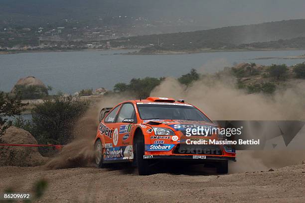 Henning Solberg and Cato Menkerud of Norway are shown in action in the Stobart VK Ford Focus during LEG 1 of the WRC Argentina Rally on April 24 in...