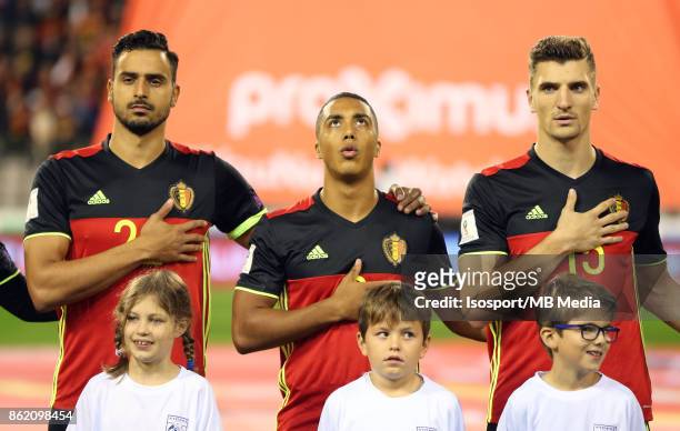 Brussels, Belgium / Fifa World Cup 2018 Qualifying match : Belgium v Cyprus / "nYannick CARRASCO - Youri TIELEMANS - Thomas MEUNIER"nEuropean...