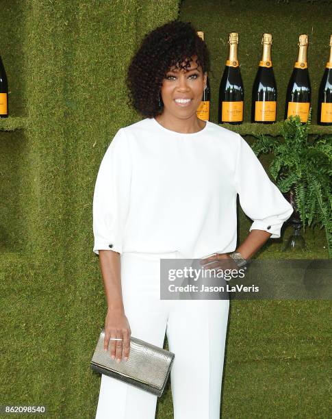 Actress Regina King attends the 8th annual Veuve Clicquot Polo Classic at Will Rogers State Historic Park on October 14, 2017 in Pacific Palisades,...