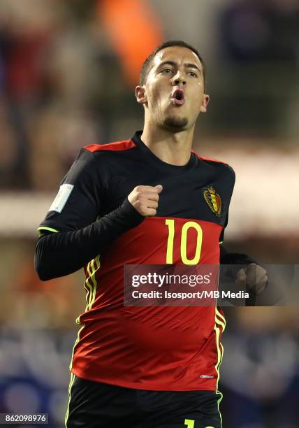 Brussels, Belgium / Fifa World Cup 2018 Qualifying match : Belgium v Cyprus / "nEden HAZARD - Celebration"nEuropean Qualifiers / Qualifying Round...