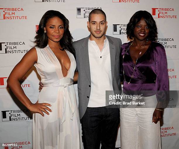 Actress Sanaa Lathan, director Miguel Aviles and actress Viola Davis attend the TFI Awards Ceremony during the 2009 Tribeca Film Festival at City...