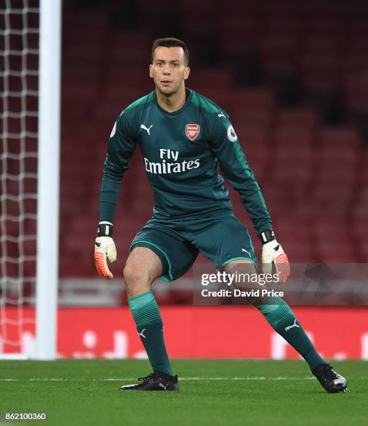 Dejan Iliev of Arsenal during the Premier League 2 match between Arsenal and Sunderland at Emirates Stadium on October 16, 2017 in London, England.