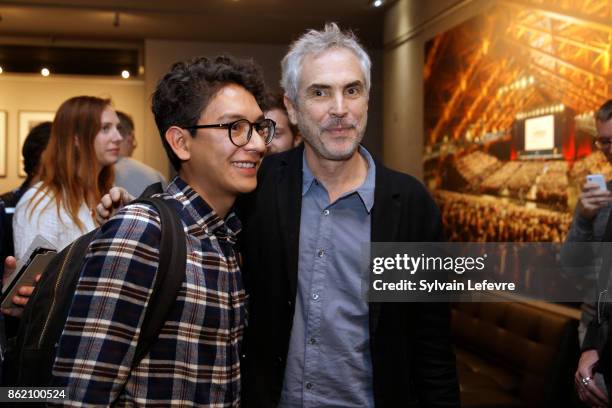 Alfonso Cuaron meets fans after "Bienvenida a Alfonso Cuaron" ceremony for 9th Film Festival Lumiere on October 16, 2017 in Lyon, France.