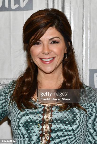 Actress Amy Pietz visits Build to discuss "Hit The Road" at Build Studio on October 16, 2017 in New York City.