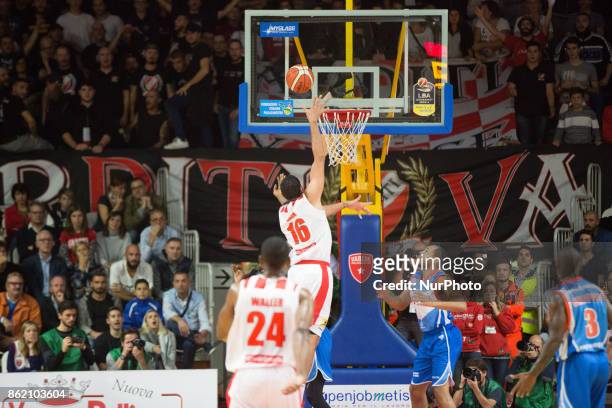 Of penjobmetis in action during the Italy Lega Basket of Serie A, match between Openjobmetis Varese and Cantu, Italy on 16 October 2017 in Varese...