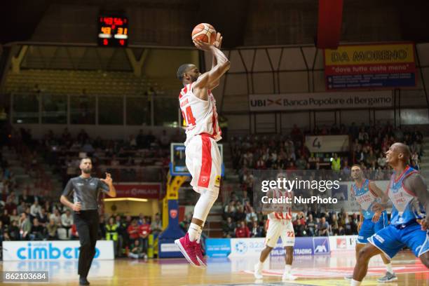 Of Openjobmetis in action during the Italy Lega Basket of Serie A, match between Openjobmetis Varese and Cantu, Italy on 16 October 2017 in Varese...