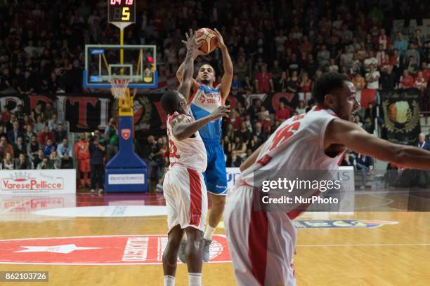 Jaime Smith PALLACANESTRO CANTU' in action during the Italy Lega Basket of Serie A, match between Openjobmetis Varese and Cantu, Italy on 16 October...