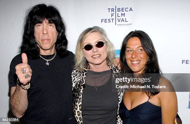 Marky Ramone Deborah Harry and Mandy Stein attend the 8th Annual Tribeca Film Festival "Burning Down the House: The Story of CBGB" premiere at the...