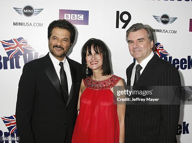 Actor Anil Kapoor, Sharon Harroun and British Consul General Bob Peirce arrive at BritWeek 2009 Champagne VIP Reception at a Private Residence on...