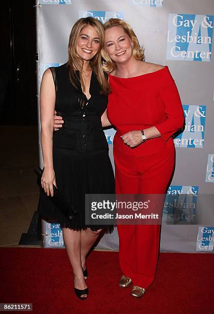 Clementine Ford and Cybill Shepherd arrive at An Evening With Women: Celebrating Art, Music, & Equality at The Beverly Hilton Hotel on April 24, 2009...