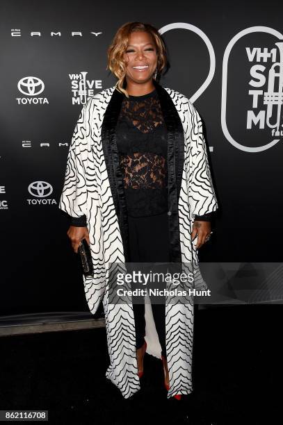 Queen Latifah attends VH1 Save The Music 20th Anniversary Gala at SIR Stage37 on October 16, 2017 in New York City.
