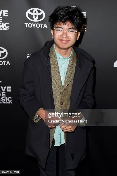 Jazz pianist Joey Alexander attends VH1 Save The Music 20th Anniversary Gala at SIR Stage37 on October 16, 2017 in New York City.