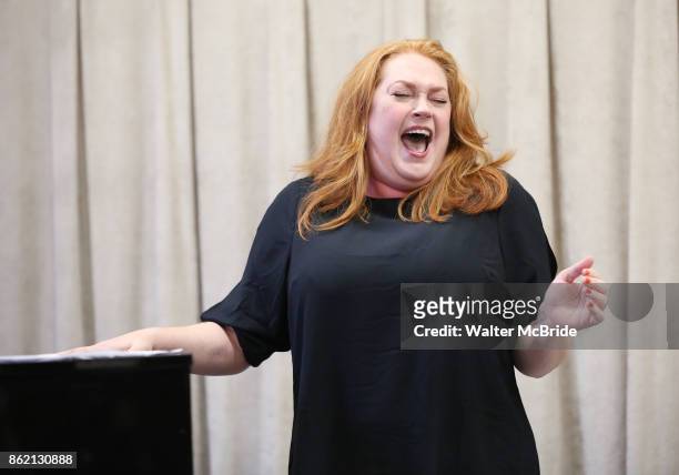 Katie Thompson during the rehearsal for 'And The World Goes 'Round' The Abingdon Theatre Company's 25th Anniversary Gala at the Pearl Studios on...