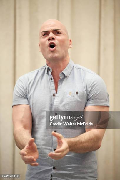 Cunio during the rehearsal for 'And The World Goes 'Round' The Abingdon Theatre Company's 25th Anniversary Gala at the Pearl Studios on October 16,...