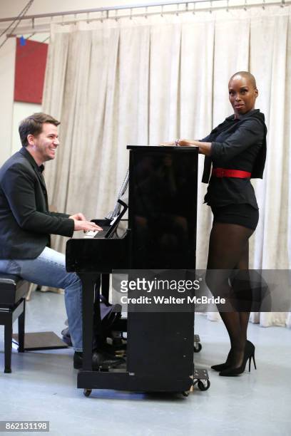 Kevin David Thomas and Brenda Braxton during the rehearsal for 'And The World Goes 'Round' The Abingdon Theatre Company's 25th Anniversary Gala at...