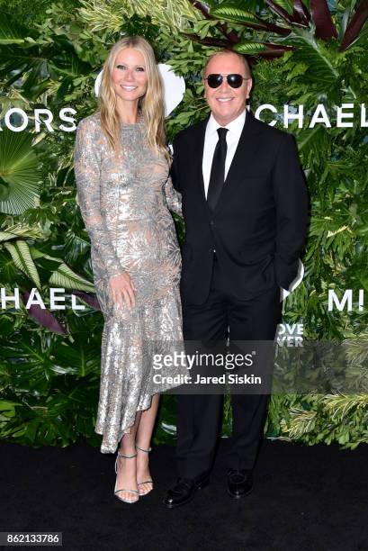 Gwyneth Paltrow and Michael Kors attend The 11th Annual Golden Heart Awards benefiting God's Love We Deliver at Spring Studios on October 16, 2017 in...