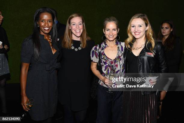 Colette Shelton, Caitlin Quaranto and guests attend the Design Forward with Delta Faucet at Cooper Hewitt, Smithsonian Design Museum on October 16,...