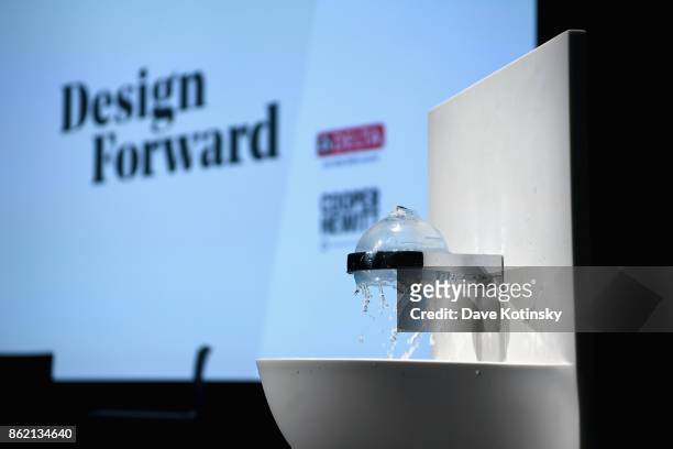 The Delta Sphere Faucet on display at the Design Forward with Delta Faucet at Cooper Hewitt, Smithsonian Design Museum on October 16, 2017 in New...