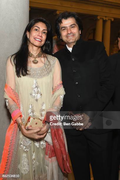 Ayesha Bulchandani and Ashwin Bulchandani attend the Frick Collection Autumn Dinner at The Frick Collection on October 16, 2017 in New York City.