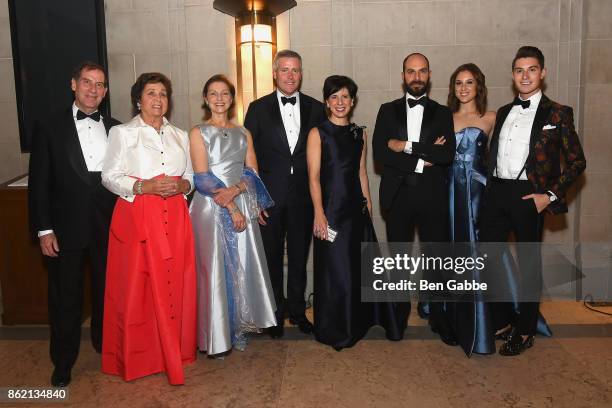 Ian Wardropper, honoree Margot Bogert, Elizabeth Eveillard, Henry Johnson, Susan Johnson, Xavier Solomon, Toby Milstein and Larry Milstein attend the...