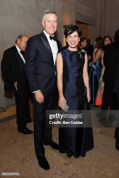 Henry Johnson and Susan Johnson attend the Frick Collection Autumn Dinner at The Frick Collection on October 16, 2017 in New York City.