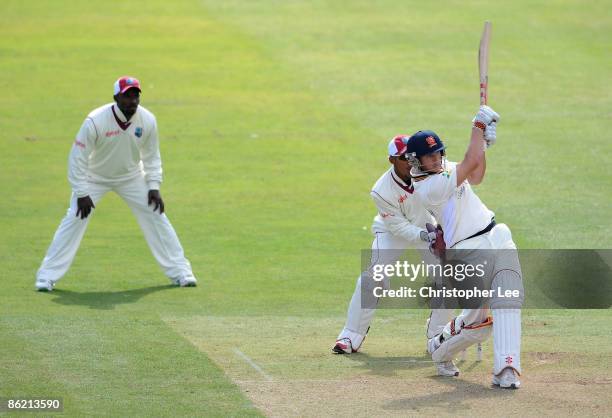 Jaik Mickleburgh of Essex in action during the Tourist match bewteen Essex and West Indies at The Ford County Ground on April 25, 2009 in Chelmsford,...
