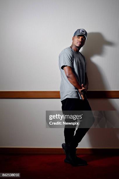 Singer Ne-Yo poses during a photo shoot in Darwin, Northern Territory.