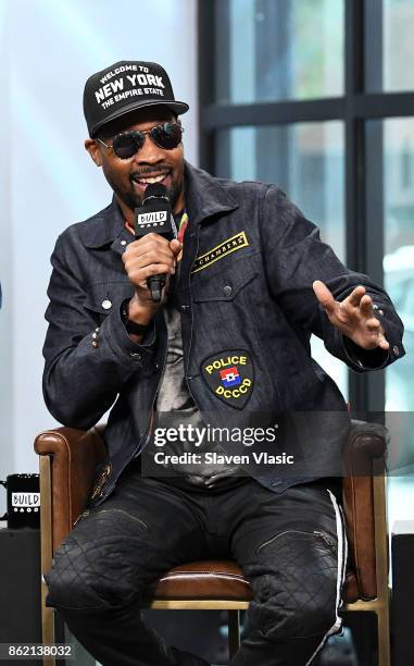 Rapper RZA visits Build to discuss "Wu-Tang: The Saga Continues" at Build Studio on October 16, 2017 in New York City.