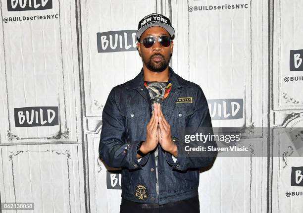 Rapper RZA visits Build to discuss "Wu-Tang: The Saga Continues" at Build Studio on October 16, 2017 in New York City.