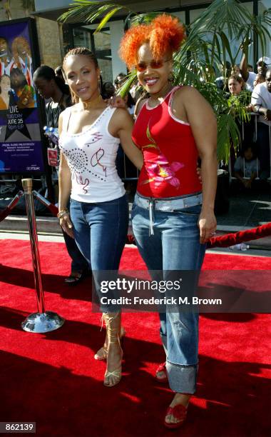 Gospel duo Mary Mary attend the 2nd Annual BET Awards on June 25, 2002 at the Kodak Theater in Hollywood, California.