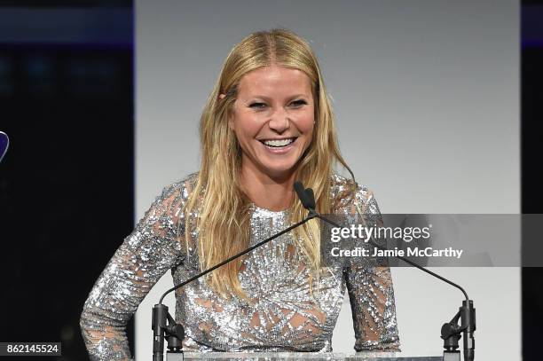 Gwyneth Paltrow speaks onstage during the 11th Annual Golden Heart Awards benefiting God's Love We Deliver on October 16, 2017 in New York City.