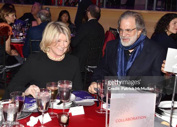 Martha Stewart and honoree Clifford Ross attend the NYSCF Gala & Science Fair at Jazz at Lincoln Center on October 16, 2017 in New York City.