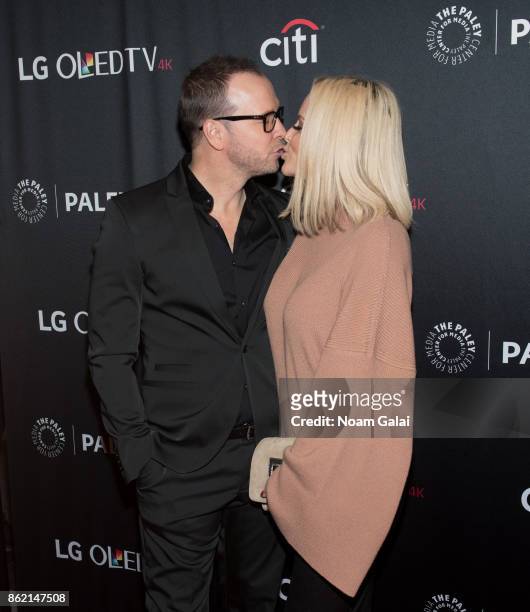 Donnie Wahlberg and Jenny McCarthy attend the "Blue Bloods" screening during PaleyFest NY 2017 at The Paley Center for Media on October 16, 2017 in...