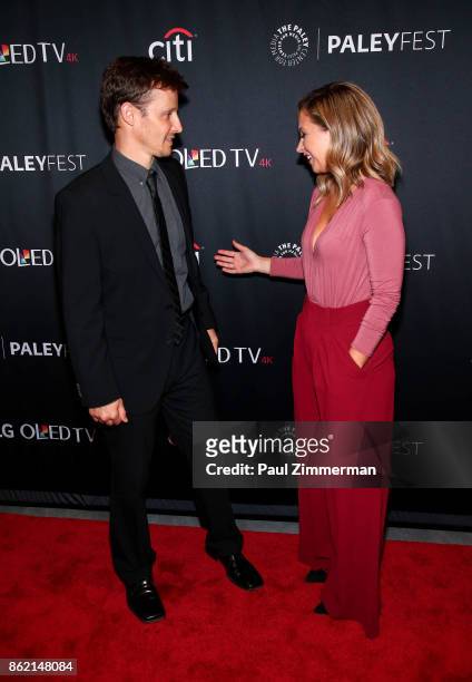 Actors Will Estes and Vanessa Ray attend PaleyFest NY 2017 - "Blue Bloods" at The Paley Center for Media on October 16, 2017 in New York City.