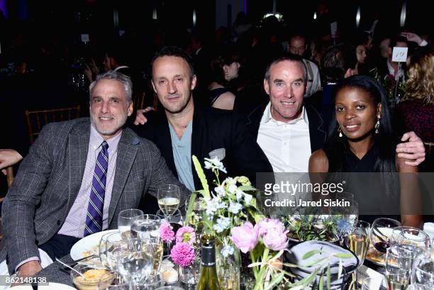 Steve Abeles, Ian Jeffries, Brian McCarthy and Adolophine Sheeley attend The 11th Annual Golden Heart Awards benefiting God's Love We Deliver at...