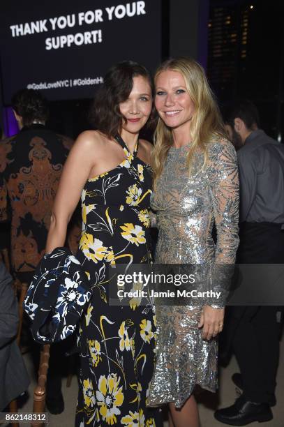 Maggie Gyllenhaal and Gwyneth Paltrow the 11th Annual Golden Heart Awards benefiting God's Love We Deliver on October 16, 2017 in New York City.