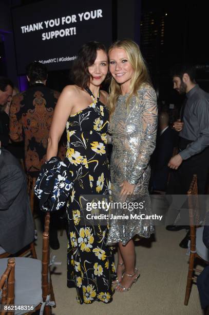 Maggie Gyllenhaal and Gwyneth Paltrow the 11th Annual Golden Heart Awards benefiting God's Love We Deliver on October 16, 2017 in New York City.