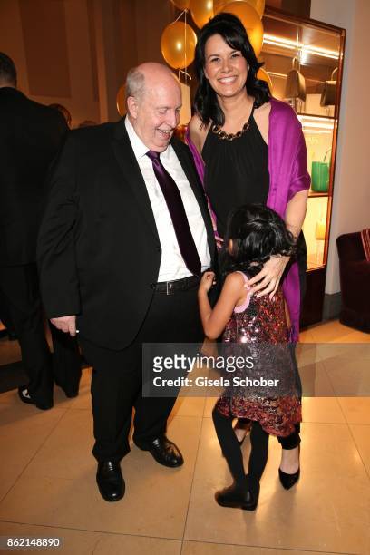 Reiner Calmund and his wife Sylvia Calmund and daugher Nisha during the 2oth "Busche Gala" at The Charles Hotel on October 16, 2017 in Munich,...