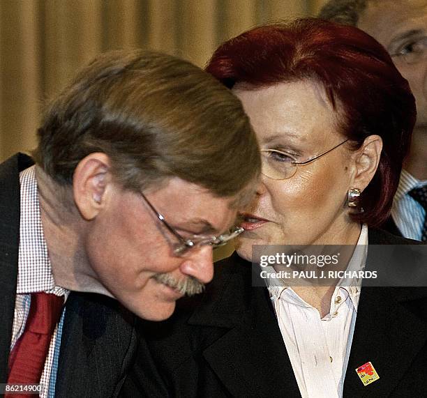 World Bank President Robert Zoellick , and German Minister for Economic Cooperation and Development Heidemarie Wieczorek-Zeul speak shortly before...